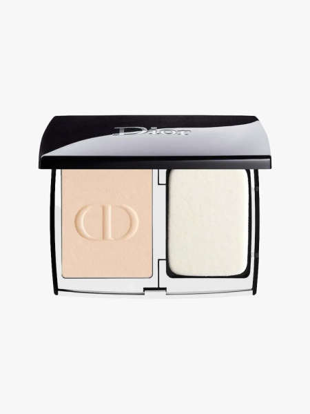 Dior Forever Natural Matte Velvet Compact Foundation in branded component on a light gray background