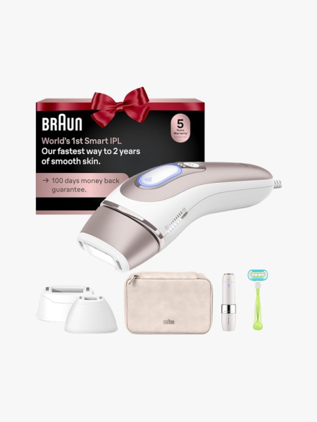 Braun Smart IPL, Skin i·Expert Pro 7 in branded component on a light gray background